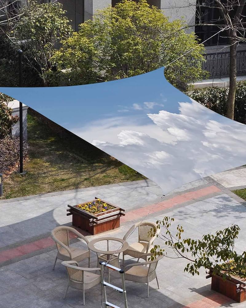 Amazon.com : Waterproof Sun Shade Sail Sunny Clouds White